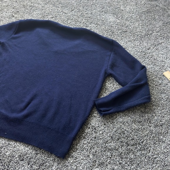 Towncraft Sweater Mens Medium Navy Blue V-Neck Pullover‎ Knit Acrylic Made USA - Picture 15 of 16
